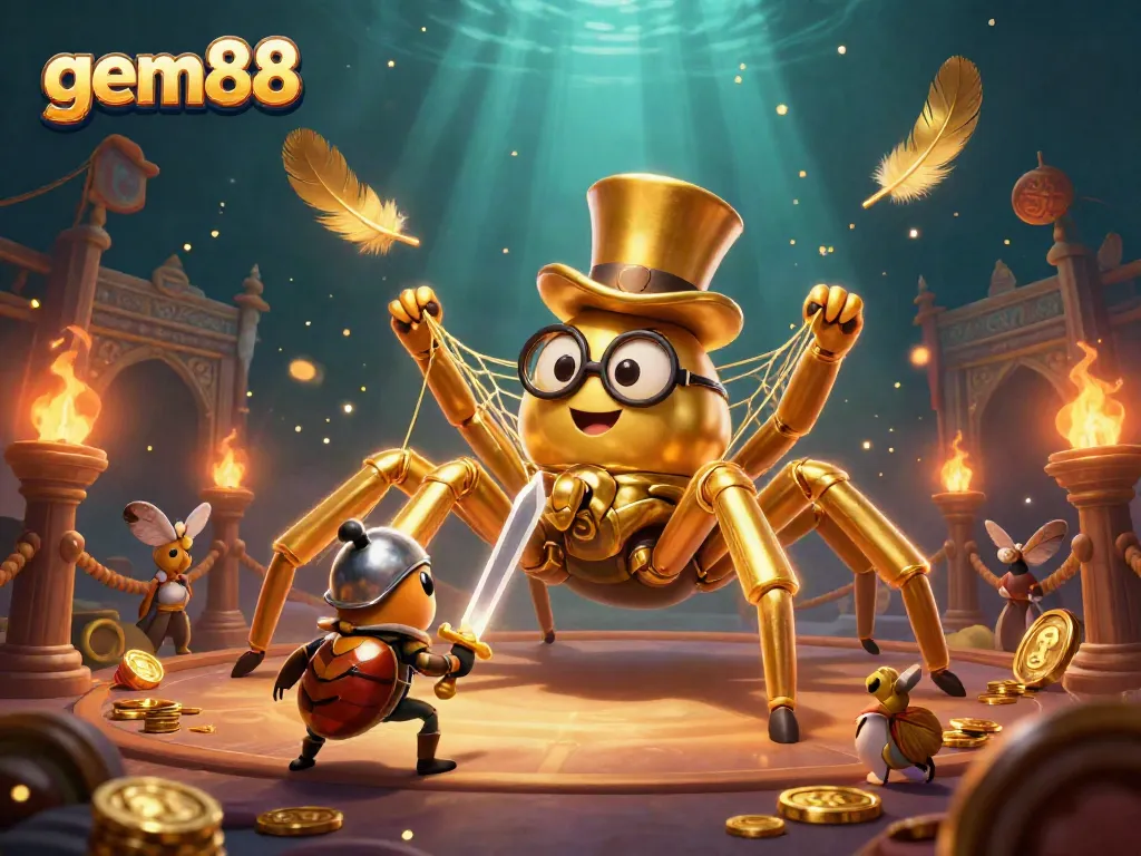 Experience gem88's thrilling gambling adventure with unique characters in a captivating casino setting.