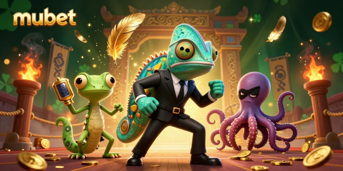 Experience thrilling gambling excitement at mubet with dynamic 3D characters in a colorful casino setting.